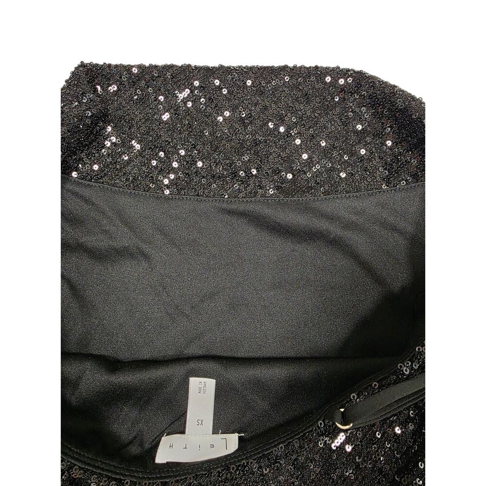 NWT XS‎ Leith Black Sequin Spaghetti Strap Lined Top - Picture 7 of 10